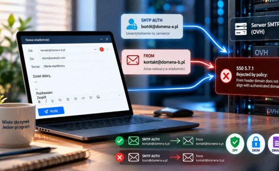 Dlaczego serwer smtp blokuje wysylke z innego adresu